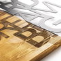 Wallity Work Hard Dream Big Escultura de pared en Nogal y Negro